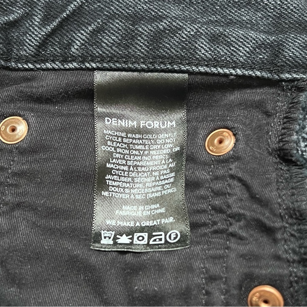 Aritzia Denim Forum Boyfriend High Rise Loose 28L Washed Black Jeans - Sz 24 - Picture 11 of 16